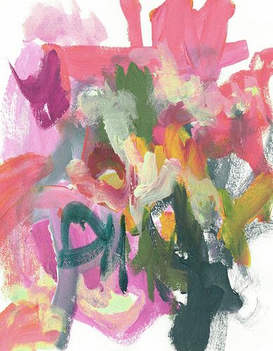 Levendige abstracte penseelstreken