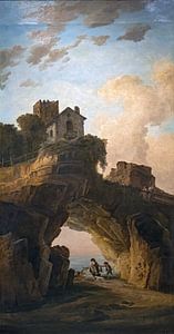 Hubert Robert, Hirten unter einer Höhle
