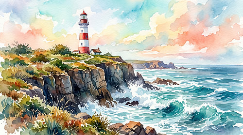 Der Leuchtturm von Les Vagues