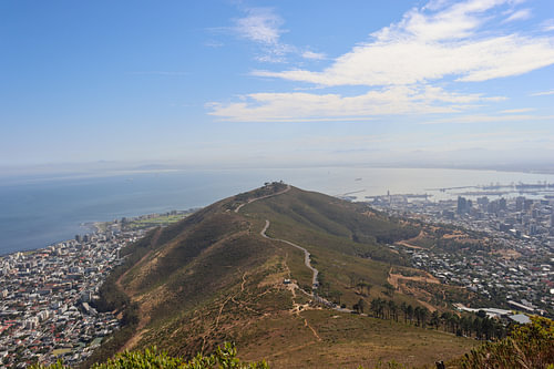 Uitzicht over Kaapstad en Signal Hill