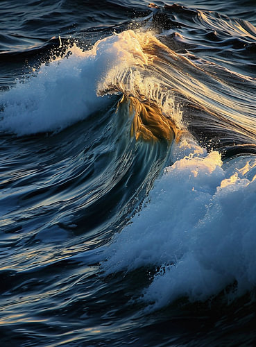 L'heure dorée au bord de la mer