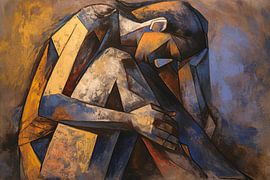 Femme avec genoux | Femme avec genoux, art abstrait