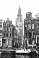 Binnenstad van Amsterdam in de Winter