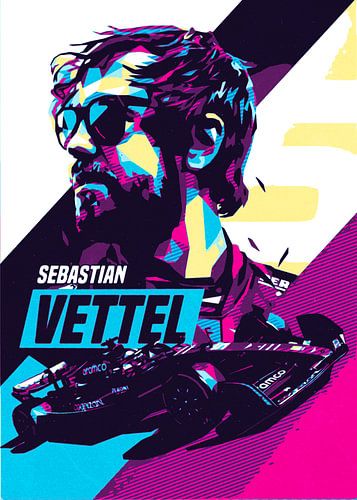 Sebastian Vettel Pop Art van Pargoy Art