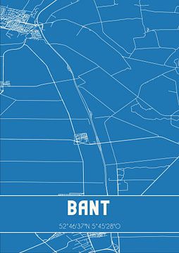 Blaupause | Karte | Bant (Flevoland) von Rezona