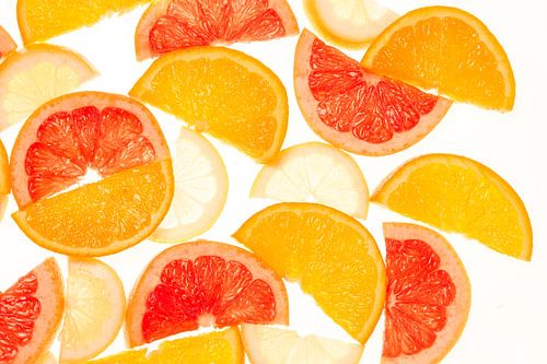 Pieces of citrus fruit