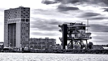 Pontsteiger en het REM eiland in Amsterdam van Hans de Waay