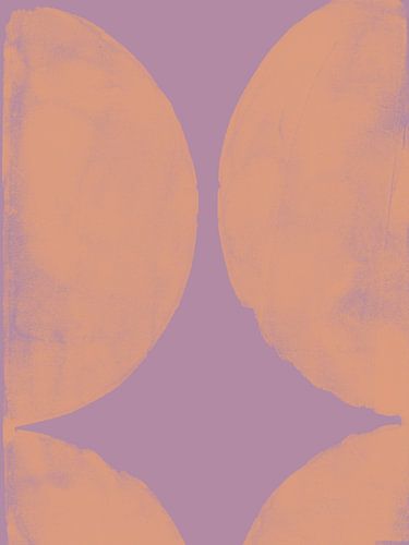 Oker en lila. Balans. Moderne abstracte kunst.