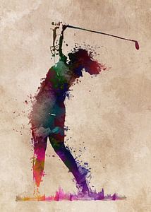 Golfspieler 3 Sport #Golf #Sport von JBJart Justyna Jaszke