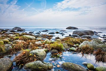 Stones on shore of the Baltic Sea by Rico Ködder