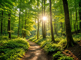 Sonnenlicht - Waldpfad  von Harald Federer