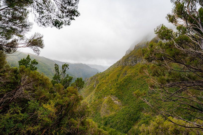 Ein schöner Aussichtspunkt auf die zerklüftete Gegend auf Madeira von lars Bosch