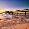 Magischer Sonnenaufgang: Seebrücke Heringsdorf, Insel Usedom von Stefan Dinse