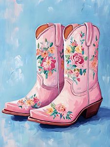 Bottes de cow-boy à fleurs