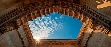 View of the sky through an ornate arch by Poster Art Shop