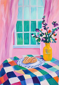 Cosy morning with flowers