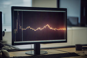 Lcd Bildschirm mit Aktien Kurs Illustration