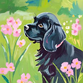 Schwarzer Wirbelwind in Blüte von Trinkets NL ✪ Design Studio