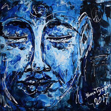 Boeddha Blue 2 van Hans Tijssen
