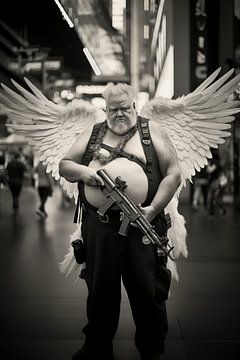 Freedom On Fremont Street - Las Vegas, USA | Black and white photography by Frank Daske | Foto & Design