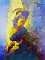 Standard-bearer Rembrandt in bright colours