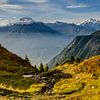 Ein neuer Tag auf der Belalp mit Blick auf die Walliser Berge von Sean Vos