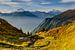 Ein neuer Tag auf der Belalp mit Blick auf die Walliser Viertausender. von Sean Vos