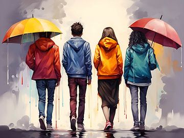Under the umbrella by PixelPrestige
