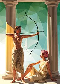 "The Archer" (Low-Poly-Stil) von Low Profile