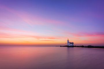 Lighthouse Horse of Marken at sunrise by Patrick van Os