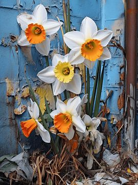 Stad Narcissen Natuurlijke Macht Bloesems Delicatesse Verval Stedelijkheid van gm_designs