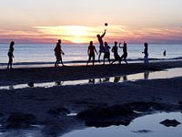 Sportplezier bij ondergaande zon