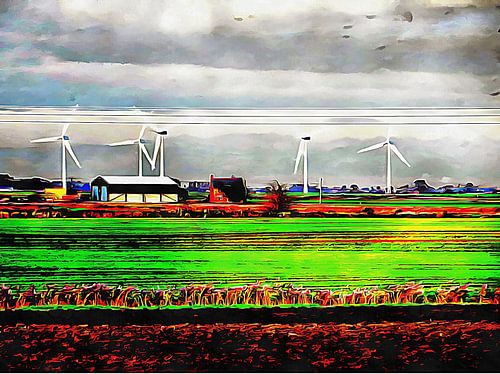 Uitzicht vanuit een treinraam