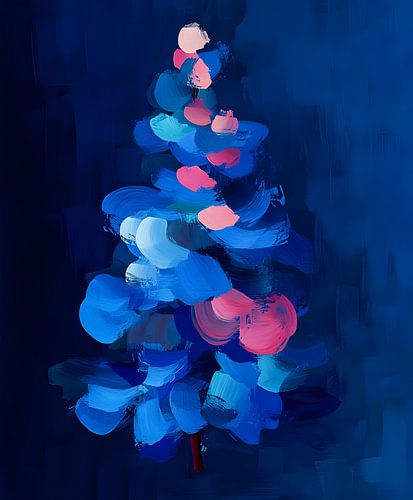 Weihnachtsbaum blau leuchten