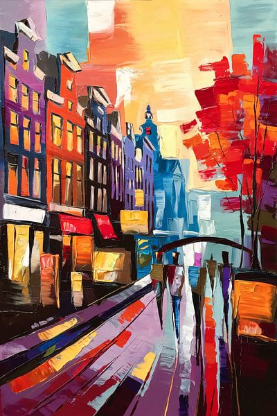 Colourful city with buildings by Imperial Art House