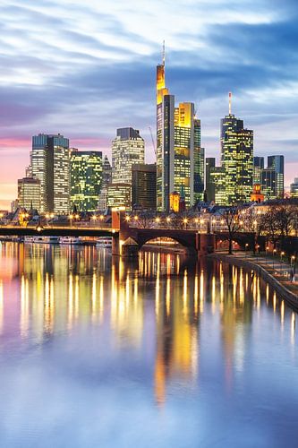 Frankfurt am Main at sunset