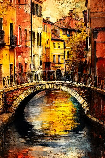 Pont coloré et paysage urbain par Imperial Art House