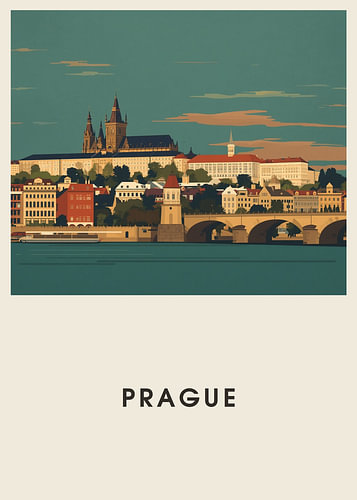 Prague – Mid-Century travel poster