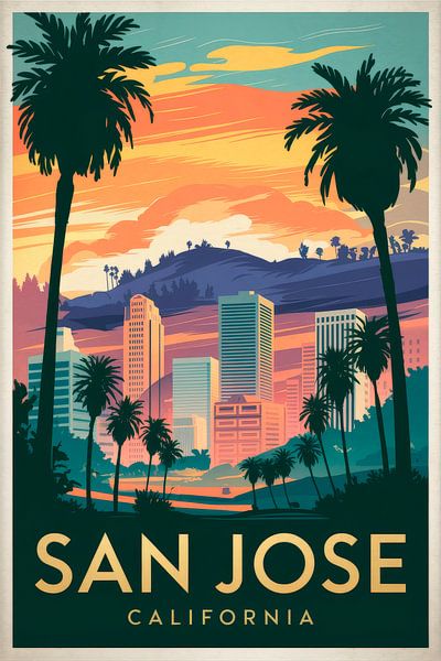San Jose, California von Poster Art Shop
