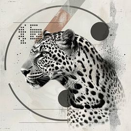 Geometrischer Leopard von Poster Art Shop