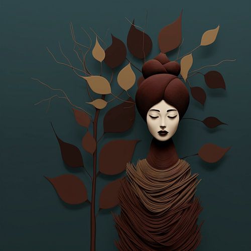 Abstract Mystical Dance in the forest