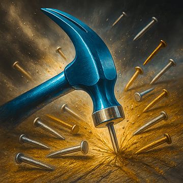 Hammer und Nägel - Handwerkliches Werkzeug von Basahen