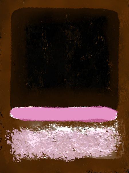 Modern abstract expressionism. Rust, black, neon pink. by Dina Dankers