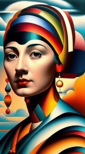 Woman with the pearl earring by Gert-Jan Siesling