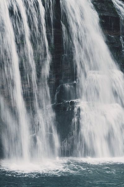 waterfall near Gotthard massif by eric van der eijk