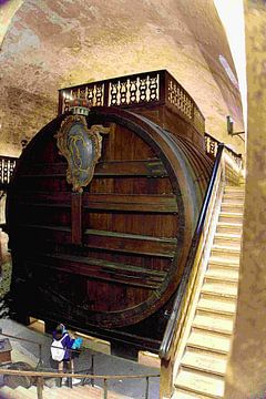 giant wine barrel by joyce kool