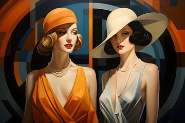 Twee dames in tijdloze art-decostijl van Skyfall