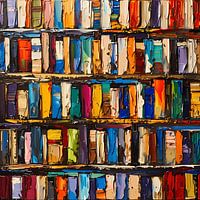 Books on bookcase