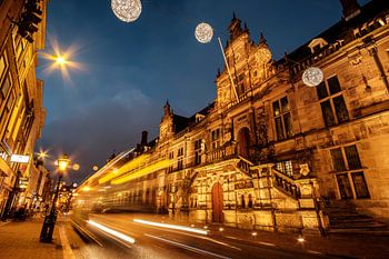 Leiden City Hall at night