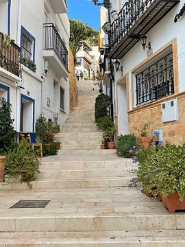 Smalle straatjes in Alicante van Evi Desloovere
